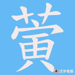 蔩字笔顺动画