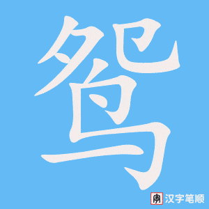 鸳字笔顺动画