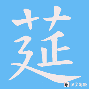 莚字笔顺动画