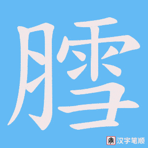 膤字笔顺动画