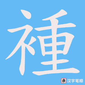 褈字笔顺动画