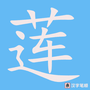 莲字笔顺动画