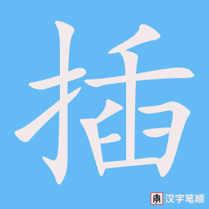 插字笔顺动画
