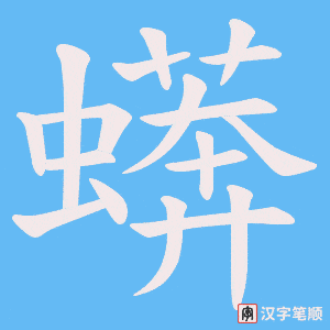 蠎字笔顺动画