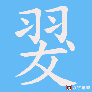 翇字笔顺动画