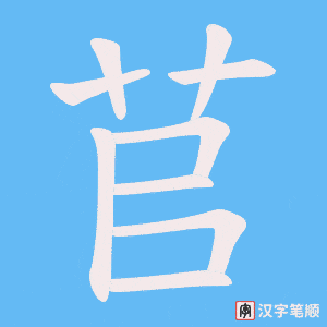 苢字笔顺动画