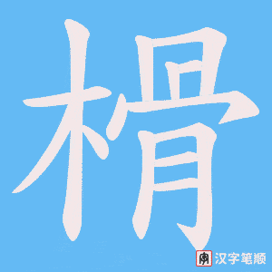 榾字笔顺动画