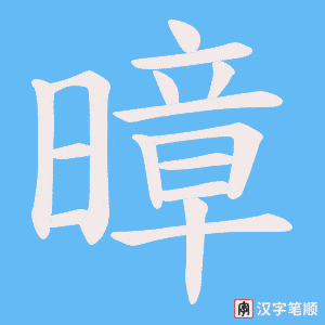 暲字笔顺动画
