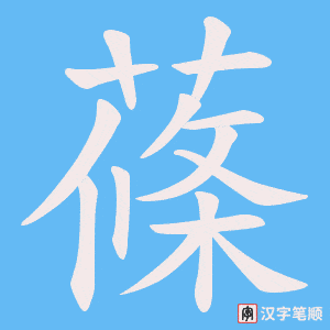 蓧字笔顺动画