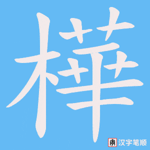 樺字笔顺动画