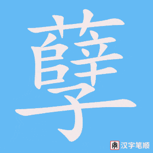 孽字笔顺动画