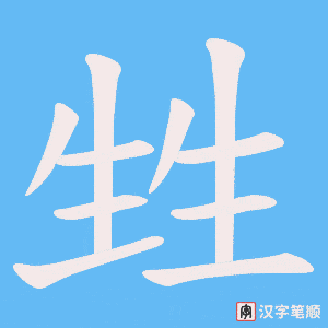 甡字笔顺动画