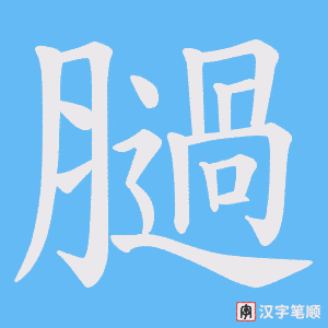 膼字笔顺动画