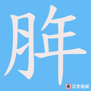 脌字笔顺动画