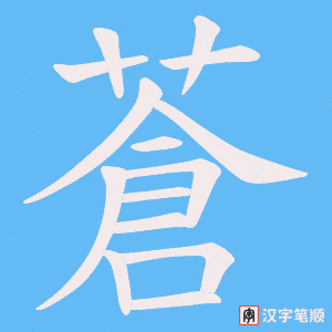 蒼字笔顺动画