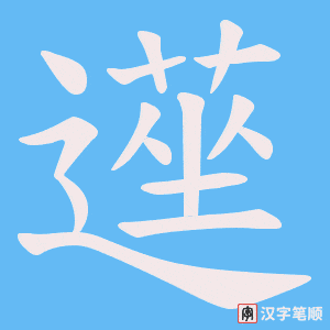 遳字笔顺动画