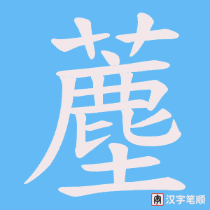 薼字笔顺动画