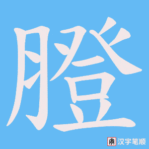 膯字笔顺动画