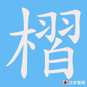 槢字笔顺动画