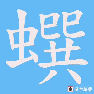 蟤字笔顺动画